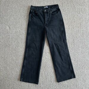 Black Wide-Leg Jeans with fun back